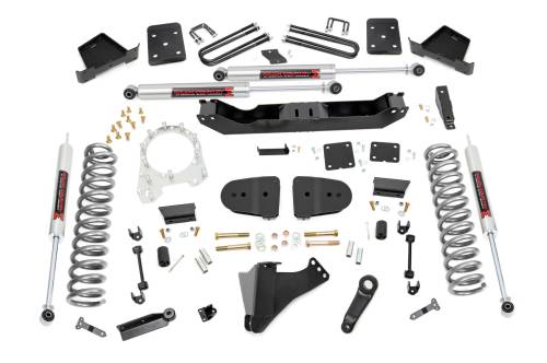 Rough Country - 43840 | Rough Country 6 Inch Lift Kit For Ford F-250/F-350 Super Duty 4WD (2023-2024) | 3.5 Inch Axle Diameter, With Factory Rear Springs, No Front Driveshaft, M1 Shocks