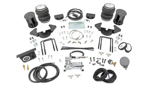 Rough Country - 10011C | Rough Country Air Spring Kit For Chevy Silverado 1500/ GMC Sierra 1500 | Stock Range Measurement Range, With Onboard Air Compressor