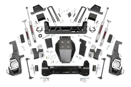 Rough Country - 10130A | Rough Country 7 Inch Lift Kit For Chevrolet Silverado / GMC Sierra 2500 HD & 3500 HD 4WD | No Factory Rear Overload Springs, Premium N3 Shocks