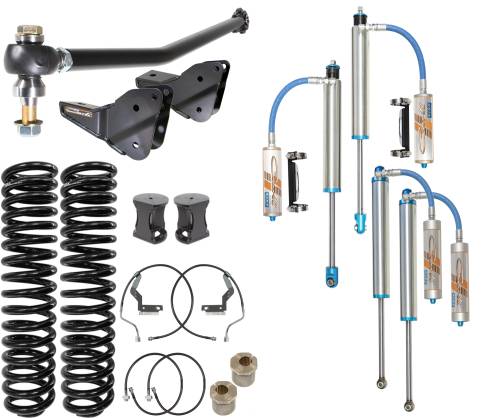 Carli Suspension - CS-F55-PT25-23 | Carli Suspension Carli Tuned King 2.5" Remote Reservoir Shocks Front & Rear 5.5" Lift Pintop System For Ford F-250/F-350 4WD | Diesel