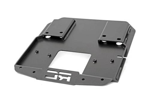 Rough Country - 10529 | Rough Country Tire Carrier Relocation Plate Jeep Wrangler JL / Wrangler Unlimited | Without Rear Proximity Sensors