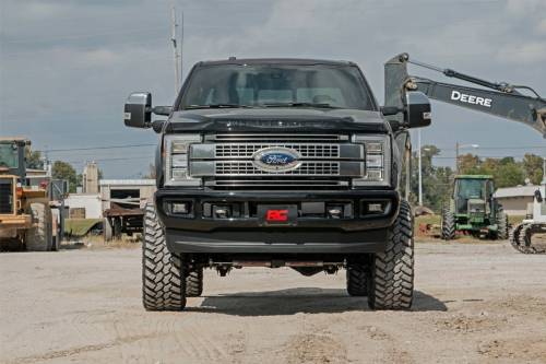 Rough Country - 50857 | Rough Country 6 Inch Coilover Conversion Lift Kit 4-Link For Ford Super Duty | 2017-2022 | Factory Rear Overload Springs, 4" Axle, Vertex Adjustable Shocks, No Front Driveshaft