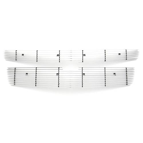 T-Rex Billet - 21055 | T-Rex Billet Series Grille | Horizontal | Aluminum | Polished | 2 Pc | Overlay