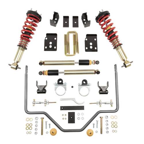 Belltech - 1000HKP | Belltech 1 to 3 Inch Front / 5.5 Inch Rear Complete Lowering Kit with Damping/Height Adjustable Coilovers & Rear Sway Bar (2015-2020 F150 2WD/4WD)