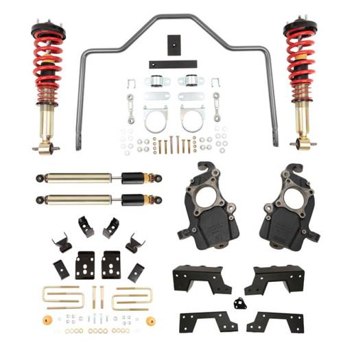 Belltech - 1008HKP | 1 to 5 Inch Front / 6 Inch Rear Complete Lowering Kit with Damping/Height Adjustable Coilovers & Rear Sway Bar (2015-2020 F150 2WD)