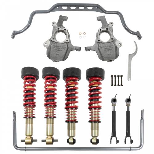 Belltech - 1034HK | Belltech 2 to 3.5 Inch Front / 1 to 4.5 Inch Rear Complete Lowering Kit with Street Performance Coilovers & Sway Bars (2021-2026 Suburban, Yukon XL 2WD/4WD)