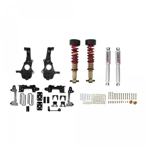 Belltech - 1040SPC | Belltech 2 to 4 Inch Front / 6 Inch Rear Complete Lowering Kit with Height Adjustable Coilovers (2019-2026 Silverado/Sierra 1500 2WD)