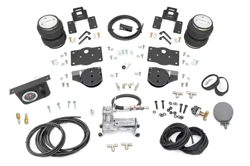 Rough Country - 10035C | Rough Country Air Spring Kit Ram 1500 4WD | For Stock Height Models, With Onboard Air Compressor
