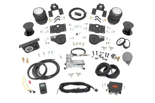 Rough Country - 100356WC | Rough Country Air Spring Kit For Ram 1500 4WD | For Models With 6 Inch Of Suspension Lift, With Onboard Air Compressor & Wireless Remote