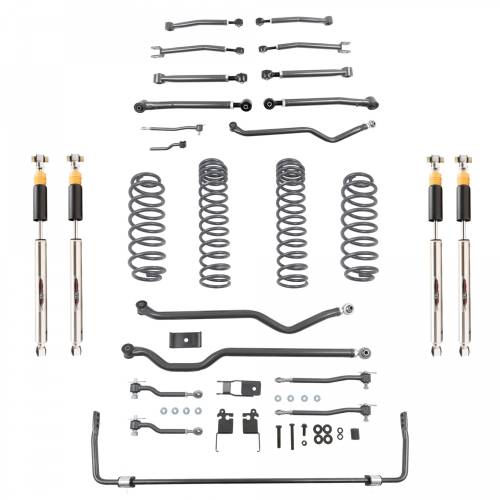 Belltech - 153204HKP | Belltech 4 Inch Complete Suspension Lift Kit with Trail Performance Plus Shocks & Sway Bar (2020-2023 Wrangler JL Unlimited 4WD)