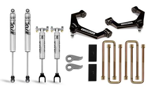 Cognito Motorsports - 110-P0883 | Cognito 3 Inch Performance Ball Joint Leveling Lift Kit With Fox PS 2.0 IFP Shocks (Silverado, Sierra 2500 HD, 3500 HD 2WD/4WD)