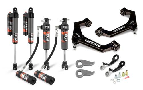 Cognito Motorsports - 210-P0930 | Cognito 3 Inch Elite Leveling Kit with Fox Elite 2.5 Reservoir Shocks (Silverado, Sierra 2500 HD, 3500 HD 2WD/4WD)