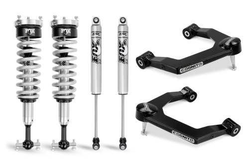 Cognito Motorsports - 210-P0874 | Cognito 3 Inch Performance Ball Joint Leveling Kit With Fox PS Coilover 2.0 IFP Shocks (Silverado, Sierra 1500 2WD/4WD)