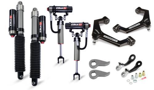Cognito Motorsports - 210-P1129 | Cognito 3 Inch Elite Leveling Kit with Elka 2.5 Reservoir shocks (Silverado, Sierra 2500 HD, 3500 HD 2WD/4WD Trucks)