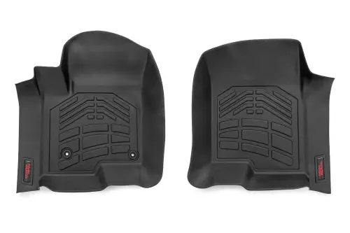 Rough Country - SM2161 | Rough Country Sure Fit Floor Mats For Chevrolet Silverado / GMC Sierra 1500, 2500 HD & 3500 HD | First Row, Front Row Bucket Seats