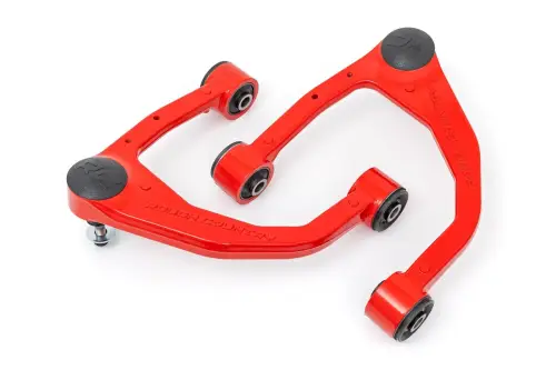 Rough Country - 76801RED | Rough Country Forged Upper Control Arms, OE Upgrade For Toyota Tundra 2WD/4WD | Red Finish