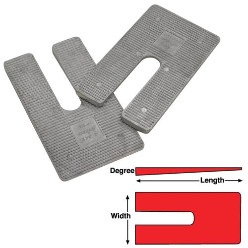 SPC Performance - 10472 | SPC Performance Alignment Shim Aluminum Alloy | Length - 5" x Width - 2.5" X Degree - 4.0, 6 Shims