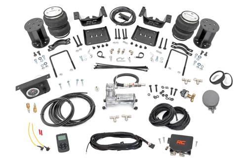 Rough Country - 100056WC | Rough Country Air Spring Kit w/compressor | Wireless Controller | 6-7.5 Inch Lift Kit | Chevrolet/GMC 1500 (07-18)