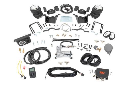 Rough Country - 10007WC | Rough Country Air Spring Kit w/compressor | Wireless Controller |  0-7.5" Lift | Chevrolet/GMC 2500HD/3500HD (11-19)