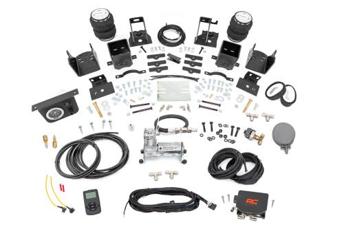 Rough Country - 10020WC | Rough Country Air Spring Kit w/compressor | Wireless Controller | 3-6" Lifts | Ford F-250/F-350 Super Duty (05-16)