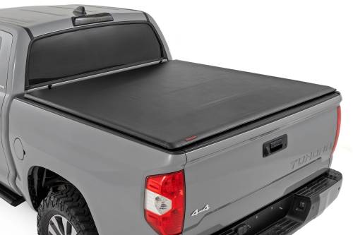 Rough Country - 42419550 | Rough Country Soft Roll Up Bed Cover For Toyota Tundra 2WD/4WD | 5' 7" Bed