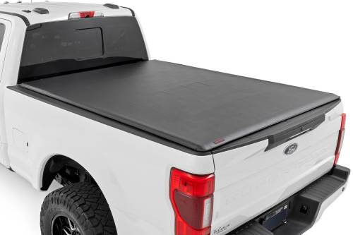 Rough Country - 42517650 | Rough Country Soft Roll Up Bed Cover For Ford F-250 / F-350 Super Duty | 6'10" Bed