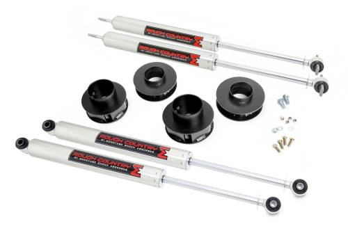 Rough Country - 69540 | Rough Country 2 Inch Lift Kit For Jeep Grand Cherokee WJ 4WD | M1 Monotube Shocks