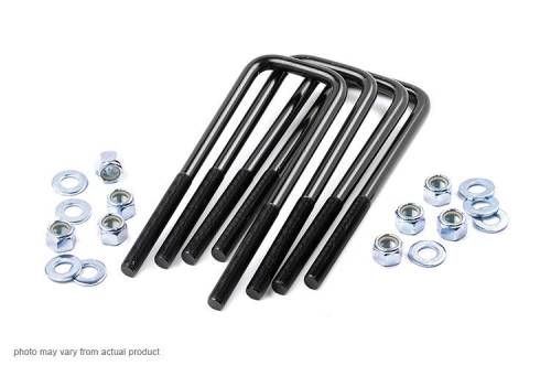 Rough Country - 7656 | Rough Country Universal Square U-Bolt Kit | 9/16 in Thread Size, 15.5 in Inside Length, 2.5 in Inside Width