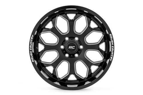 Rough Country - 96200012 | Rough Country 96 Series Wheel | One-Piece / Gloss Black / 20x9 / 6x5.5 / +0mm
