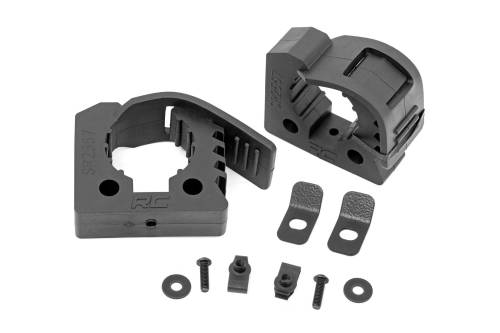 Rough Country - 99071 | Rough Country Rubber Molle Panel Clamp Kit | 1" - 2 1/4" | 2 Clamps