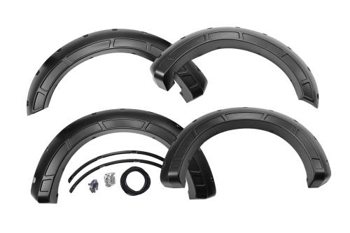 Rough Country - A-F21112-G1 | Rough Country Defender Fender Flares For Ford F-250 / F-350 Super Duty | Absolute Black