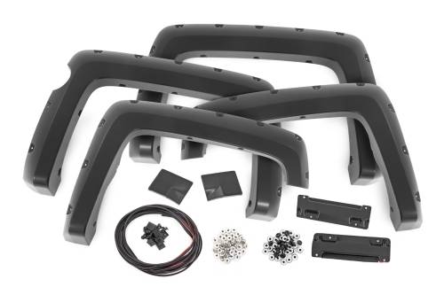Rough Country - F-C11413A-GAN | Rough Country Pocket Fender Flares Chevrolet Silverado 1500 (2014-2018) / 2500 HD (2015-2019) | 5' 8" Bed, Silver Ice Metallic