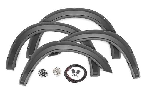 Rough Country - F-D21011A-PX8 | Rough Country Pocket Fender Flares For Ram 2500/3500 (2011-2018) | Black
