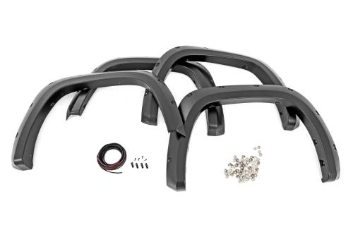 Rough Country - F-T11413-1G3 | Rough Country Pocket Fender Flares For Toyota Tundra 2/4WD | Magnetic Grey