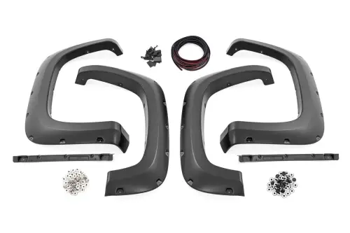 Rough Country - F-C12011-GA0 | Rough Country Pocket Fender Flares Chevrolet Silverado 2500 HD / 3500 HD | Northsky Blue Metallic