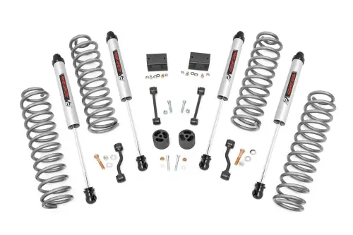 Rough Country - 79670 | Rough Country 2.5 Inch Lift Kit For Jeep Wrangler JL 4WD | V2 Monotube Shocks