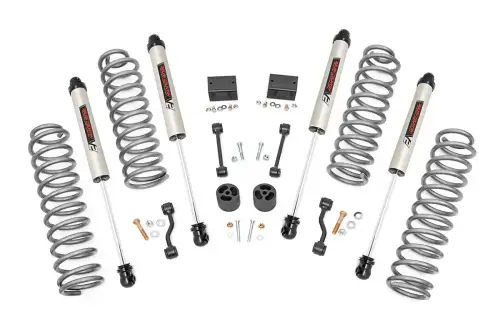 Rough Country - 79370 | Rough Country 2.5 Inch Lift Kit, 4 Door For Jeep Wrangler Unlimited 4WD | V2 Monotube