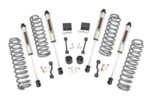 Rough Country - 79770 | Rough Country 2.5 Inch Lift Kit, 4 Door For Jeep Wrangler JL Unlimited & Rubicon  4WD | V2 Monotube Shocks