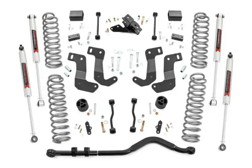Rough Country - 79540 | Rough Country 3.5 Inch Lift Kit, 4 Door For Jeep Wrangler Unlimited 4WD | M1 Monotube Shocks
