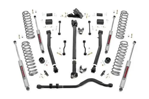 Rough Country - 91830 | Rough Country 3.5 Inch Lift Kit, 2 Door For Jeep Wrangler JL Rubicon 4WD | Premium N3 Shocks