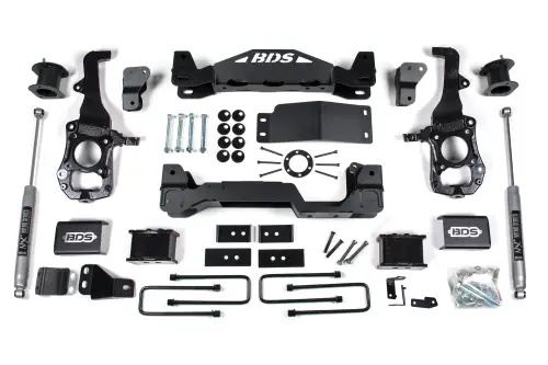 BDS Suspension - BDS1579H | BDS Suspension 6 Inch Lift Kit For Ford F-150 4WD | Rear 5 Inch Block Kit, Rear NX2 Nitro Series Shocks