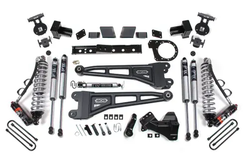 BDS Suspension - BDS1580FPE | BDS Suspension 6 Inch Lift Kit With Radius Arm & Fox 2.5 Performance Elite Coil-Over Conversion For Ford F-250/F-350 Super Duty 4WD | 2017-2019 | Diesel | Rear 5 Inch Block With 2 Leaf Main