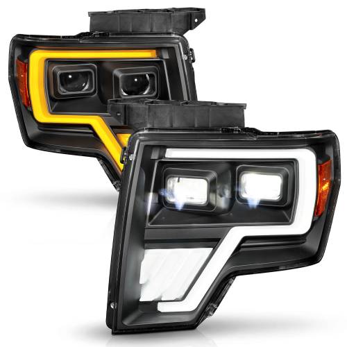 Anzo USA - 111606 | Anzo USA Full Led Projector Black Headlights w/ Initiation Feature (2009-2014 F150 Pickup)