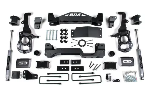 BDS Suspension - BDS1583H | BDS Suspension 4 Inch Lift Kit For Ford F-150 4WD | Rear 3 Inch Block Kit, Rear NX2 Nitro Series