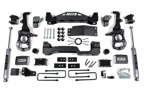BDS Suspension - BDS1900H | BDS Suspension 6 Inch Lift Kit For Ford F-150 4WD | Rear 4 Inch Block Kit, Rear NX2 Nitro Shocks