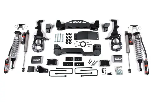 BDS Suspension - BDS1903FPE | BDS Suspension 4 Inch Lift Kit With Fox 2.5 Performance Elite Coil-over For Ford F-150 4WD | Rear 2 Inch Block Kit, Rear Fox 2.5 Performance Elite Shocks