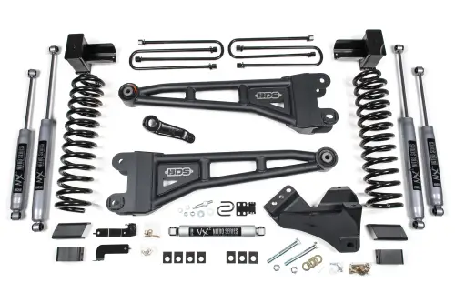 BDS Suspension - BDS2203H | BDS Suspension 5 Inch Lift Kit With Radius Arm For Ford F-250 / F-350 Super Duty 4WD | Diesel | Rear Lift Block Kit, NX2 Nitro Series Shocks