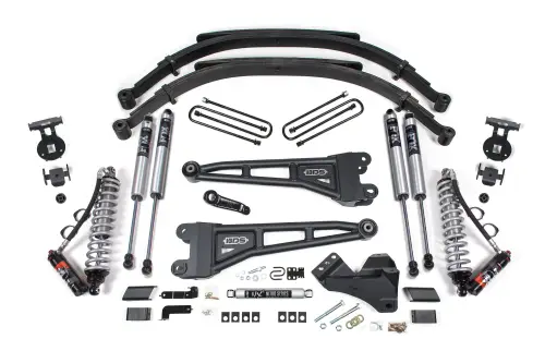 BDS Suspension - BDS2208FPE | BDS Suspension 5 Inch Lift Kit With Radius Arm & Fox 2.5 Performance Elite Coil-over Conversion For Ford F-250 / F-350 Super Duty 4WD | Diesel | Rear Lift Leaf Springs, Fox 2.0 Performance Series Shocks