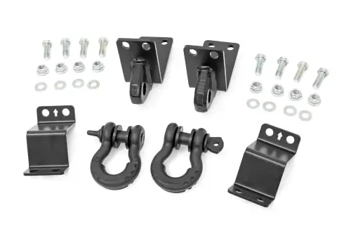 Rough Country - 73117 | Rough Country Rear Shackle Kit D-Ring Combo | Toyota Tacoma 2WD/4WD (2024-2025)