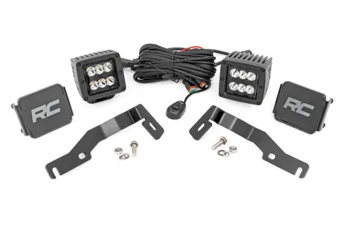 Rough Country - 72101 | Rough Country LED Light Kit Black Series w/ Spot Beam Toyota Tacoma 2WD/4WD (2024-2025)